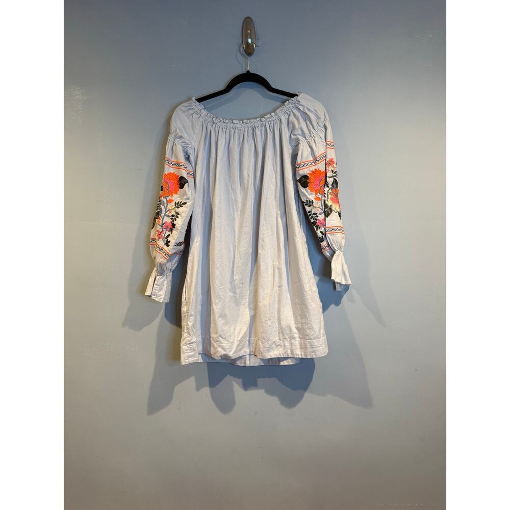 Free People Embroidered Peasant Tunic Dress – Size S - Picture 2 of 4